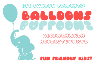 Balloons Font for Playful Web Design
