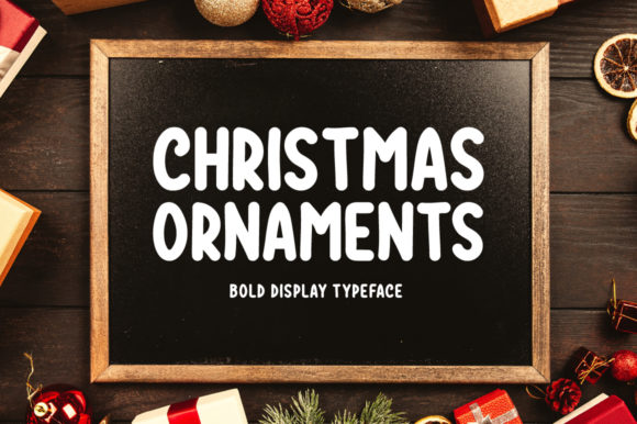 Christmas Ornaments Font for Holiday Design and Branding