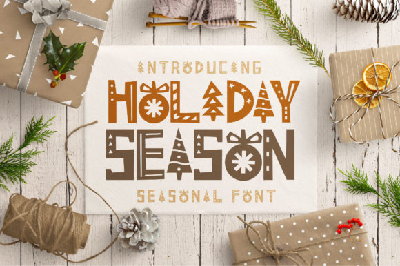 Holiday Season Font for Festive Design and Branding