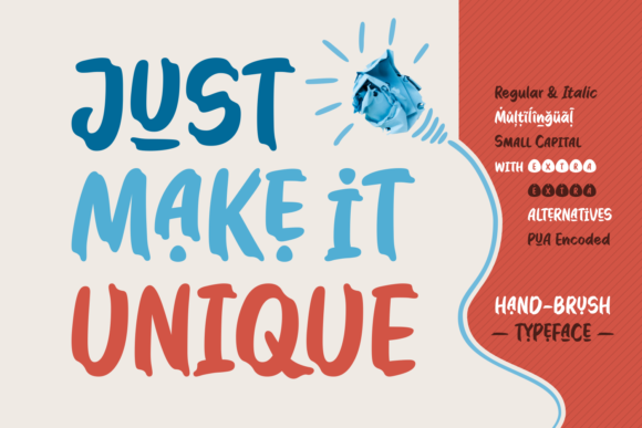 Just Make It Unique Font for Editorial Design and Content Creation