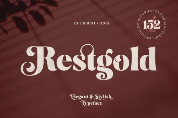 Restgold: A Modern Display Font for Editorial Design