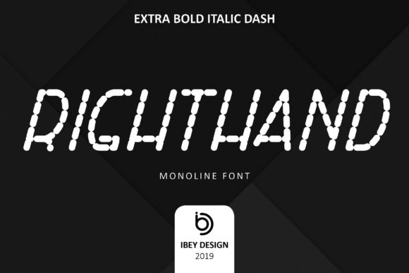 Right Hand Extra Bold Italic Dash Font Review