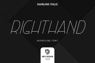 Right Hand Hairline Italic for Creative Projects and Branding