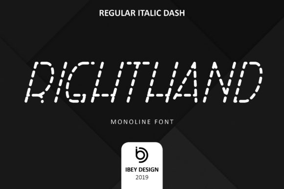 Right Hand Italic Dash: A Modern Display Font for Creative Projects