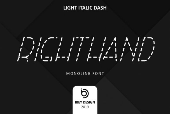 Right Hand Light Italic Dash for Professional Branding and Design